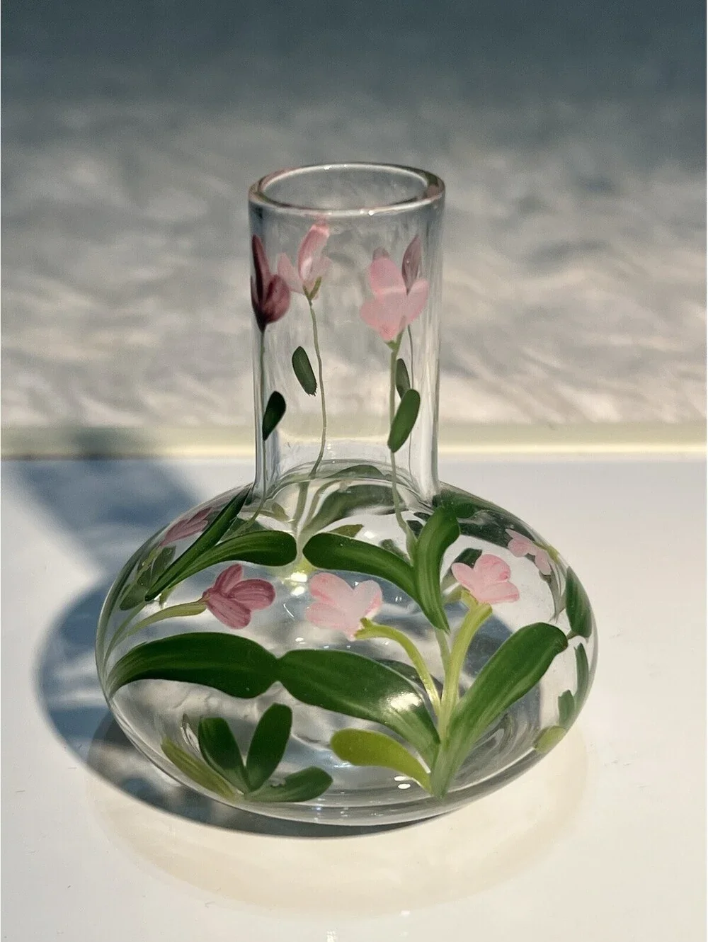Vintage Mini Hand Painted Floral Bud Vase